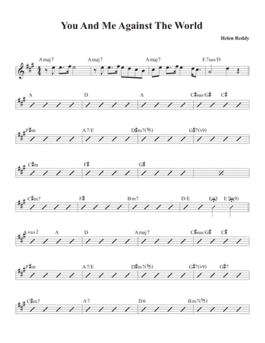 You And Me Against The World (arr. David M Fagnant)