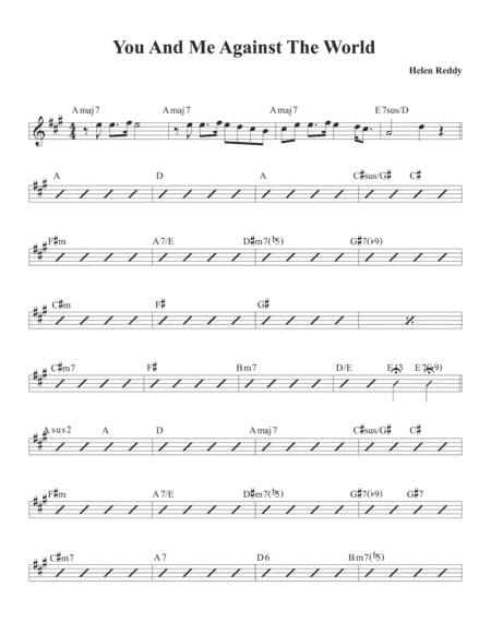 You And Me Against The World (arr. David M Fagnant)