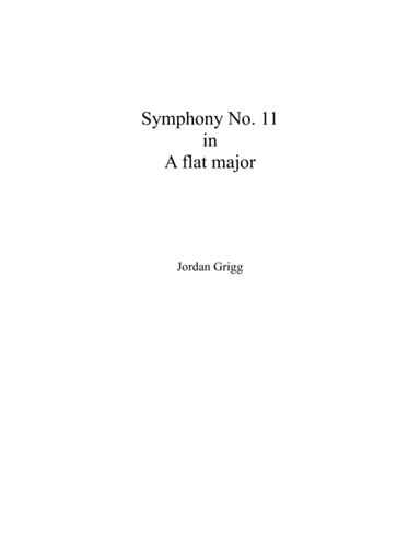 Symphony No.11 in A flat major Score and parts