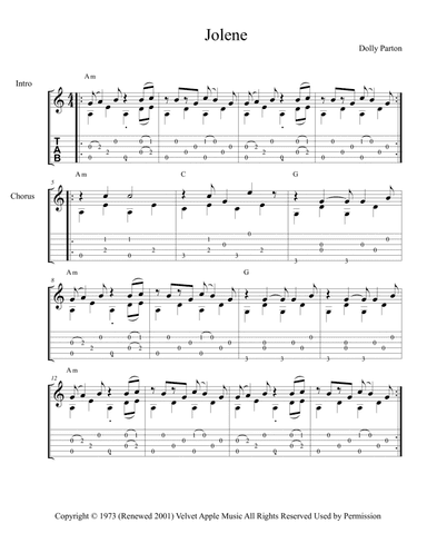Jolene (arr. The Real Boss Hos Publishing)