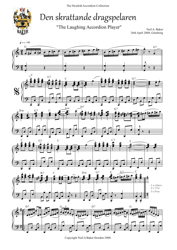 The Laughing Accordion Player G&F