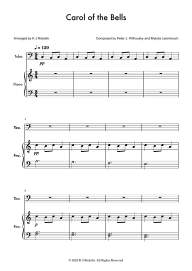 Carol Of The Bells - Tuba (arr. K J Rickells)