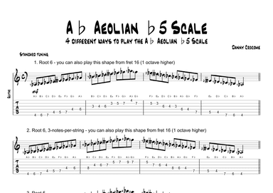 Ab Aeolian b5 Scale (4 Ways to Play)