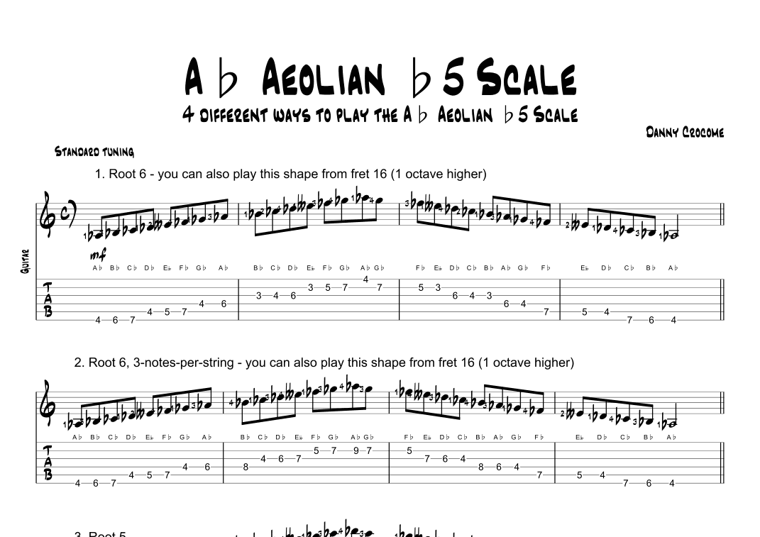 Ab Aeolian b5 Scale (4 Ways to Play)
