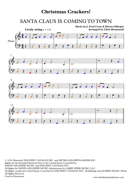 Santa Claus Is Comin' To Town (arr. Chris Brammeld)