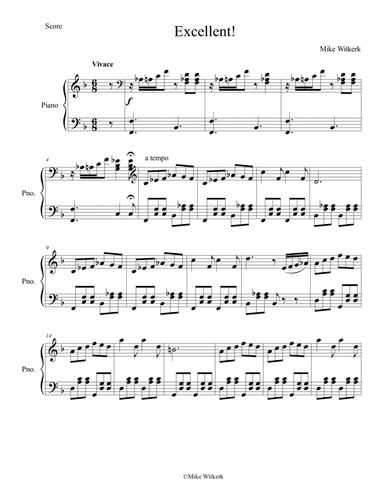 Mike Witkerk - Excellent! (Piano solo)