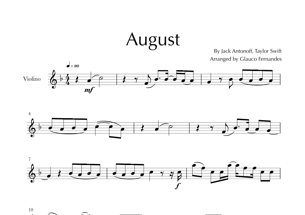 August (arr. Glauco Fernandes)