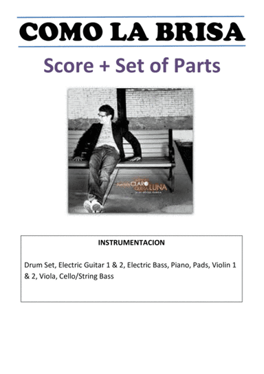 Como la Brisa - Jesús Adrián Romero  Score + Set of Parts (arr. Transcription by David Puc N)