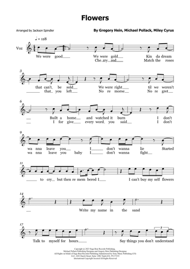 Flowers (arr. Jackson Spindler)