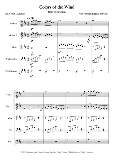 Colors Of The Wind (arr. Victor Magalhães)