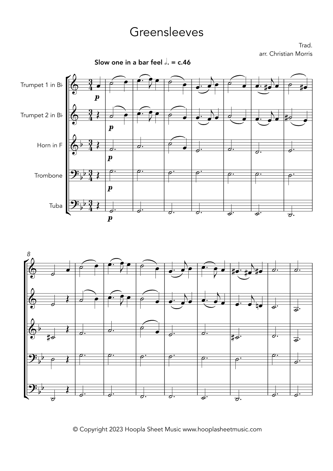 Greensleeves (Fantasy) (arr. Christian Morris)