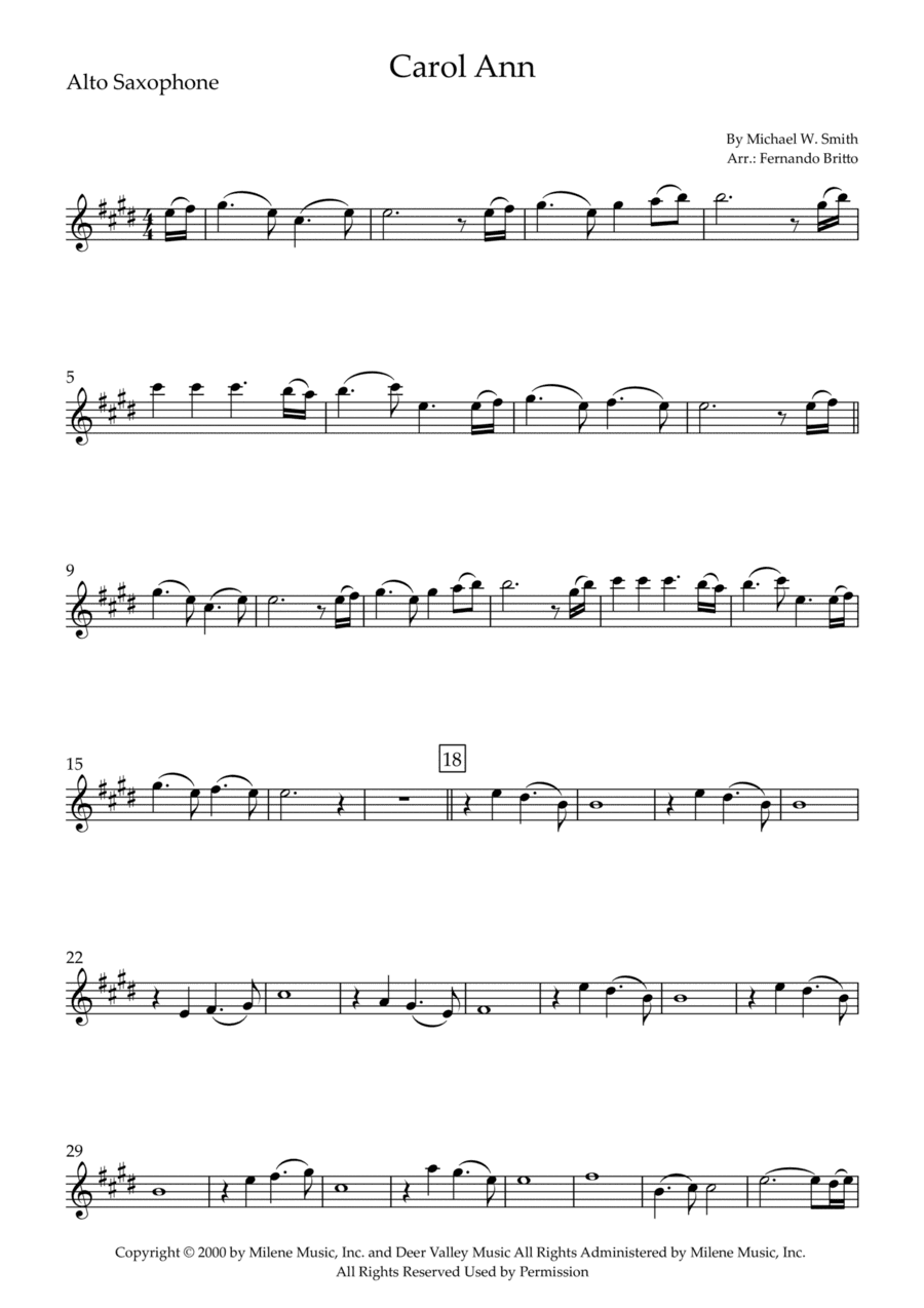 Carol Ann (arr. Fernando Britto)