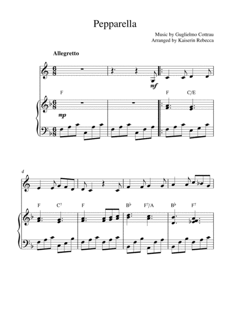 Pepparella (horn in F solo and piano accompaniment) (arr. Kaiserin Rebecca)