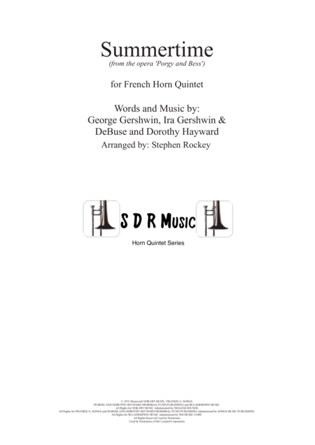 Summertime (arr. Stephen Rockey)