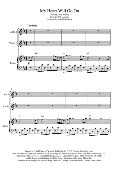 My Heart Will Go On (Love Theme from Titanic) (arr. Kaiserin Rebecca)