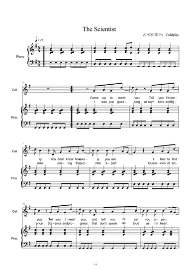 The Scientist (arr. Coldplay)