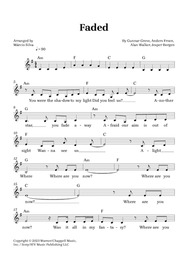Faded (arr. Márcio Silva)