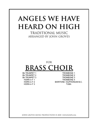 Angels We Have Heard On High - Brass Choir (Ensemble) (arr. John Groves)