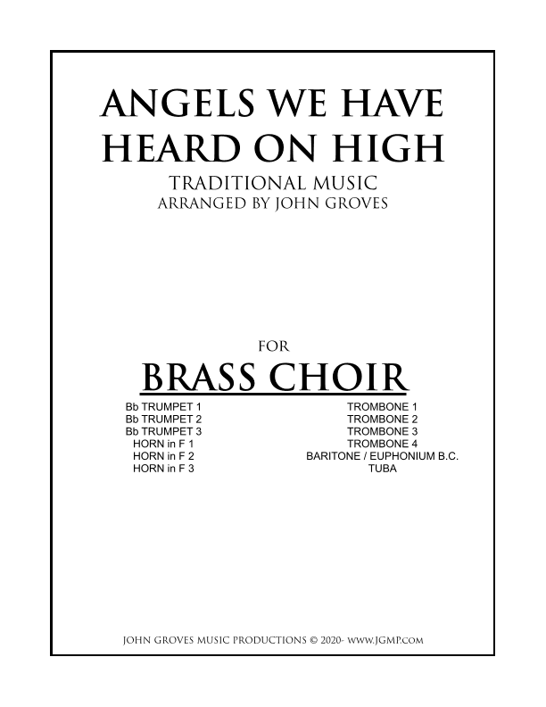 Angels We Have Heard On High - Brass Choir (Ensemble) (arr. John Groves)
