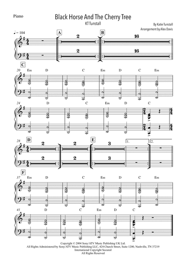 Black Horse And The Cherry Tree (arr. Alex Davis)