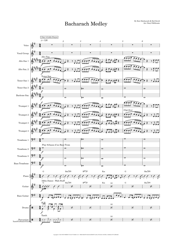 Bacharach Medley (arr. Daryl McKenzie)