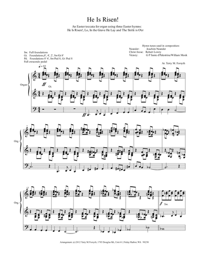 "He Is Risen!",  toccata (arr. Terry M. Forsyth)