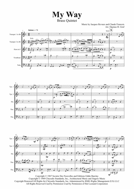 My Way (arr. Thomas H. Graf)