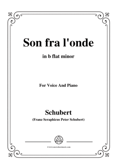 Schubert-Son fra l'onde,in b flat minor,for Voice&Piano (arr. MSM)