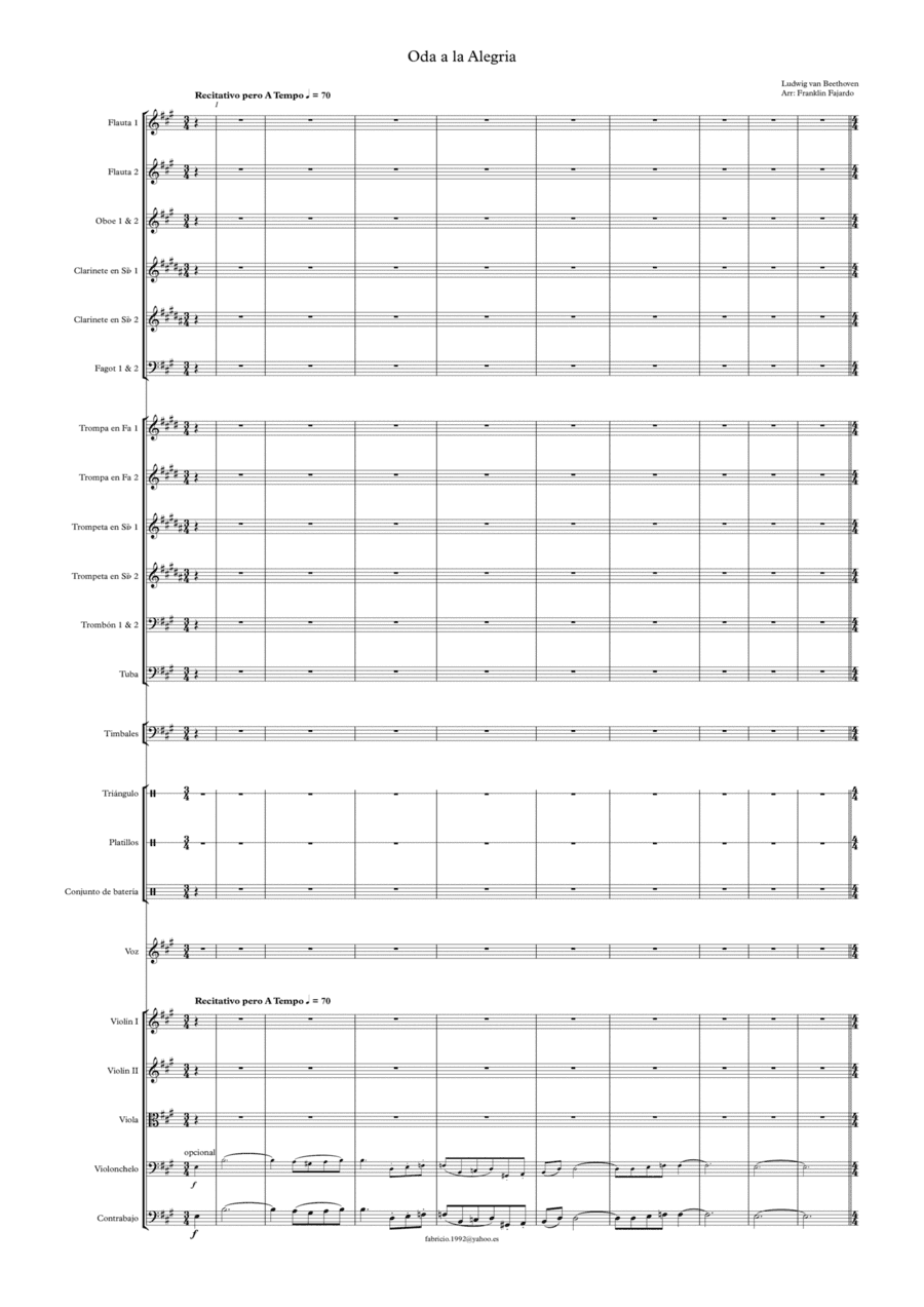 Oda a la Alegria (arr. Franklin Fajardo)