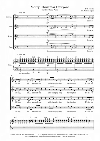 Merry Christmas Everyone (arr. Matt Douglas)