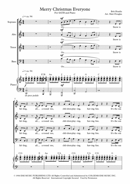 Merry Christmas Everyone (arr. Matt Douglas)