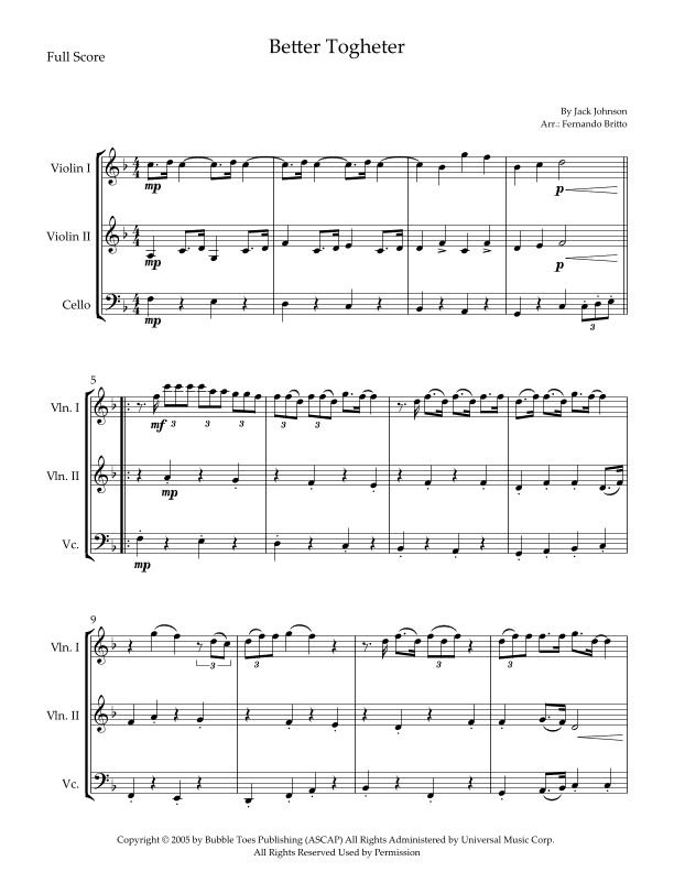 Better Together (arr. Fernando Britto)