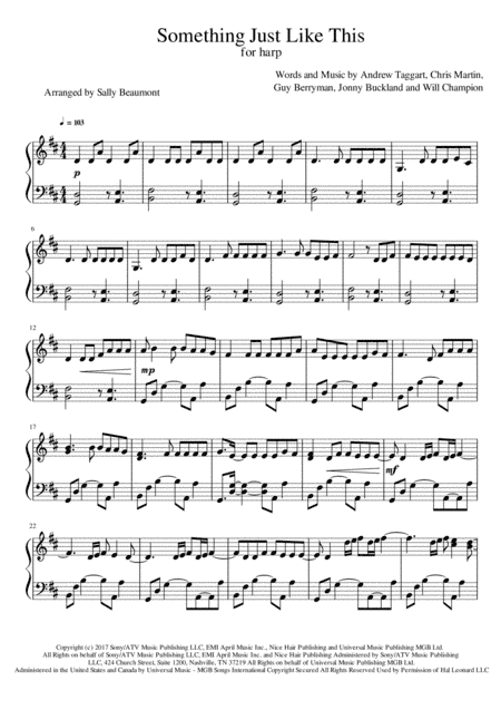 Something Just Like This (arr. Sally Beaumont)