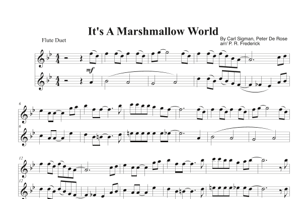 A Marshmallow World (arr. P. R. Frederick)