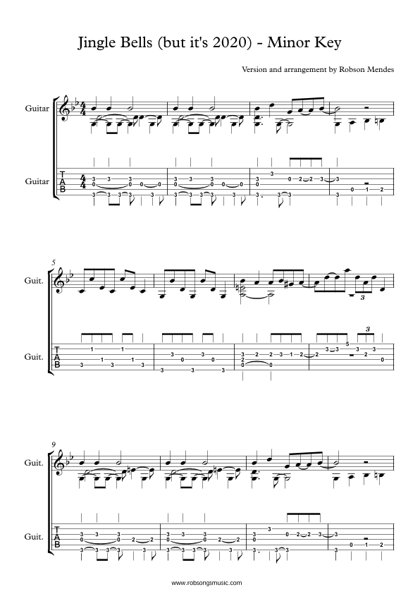 Jingle Bells (But it's 2020) - Minor Key (arr. Robson Mendes)