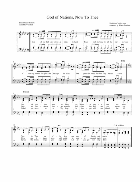 God of Nations Now To Thee (arr. Wayne Eastham)