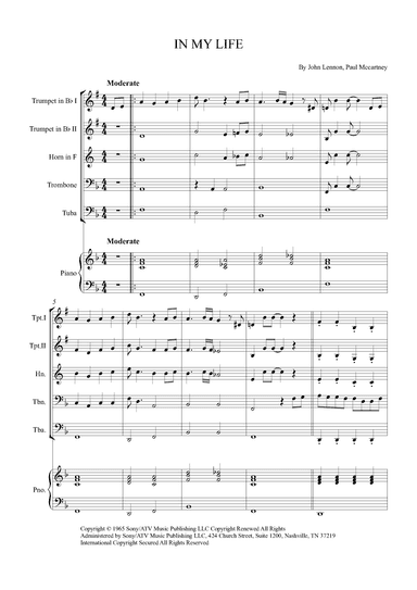 In My Life (arr. Alex Nunes Rodrigues)