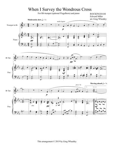 When I Survey the Wondrous Cross (ROCKINGHAM) (arr. Greg Wheatley)