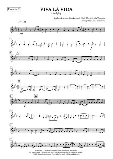 Viva La Vida (arr. ACT Bortolucci)