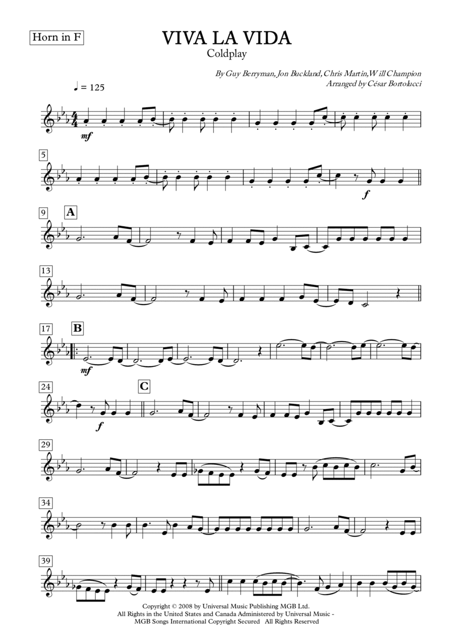 Viva La Vida (arr. ACT Bortolucci)