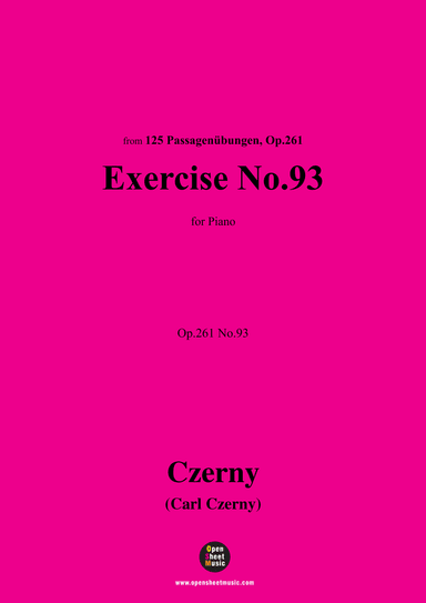 C. Czerny-Exercise No.93,Op.261 No.93 (arr. OSM Press)