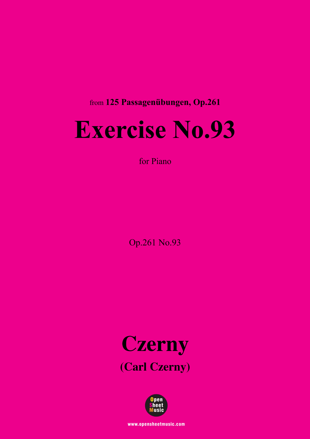 C. Czerny-Exercise No.93,Op.261 No.93 (arr. OSM Press)