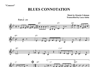 Blues Connotation (arr. Luca Aletta)