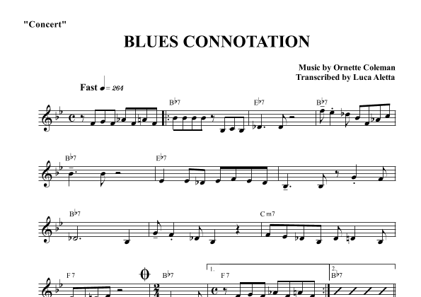 Blues Connotation (arr. Luca Aletta)