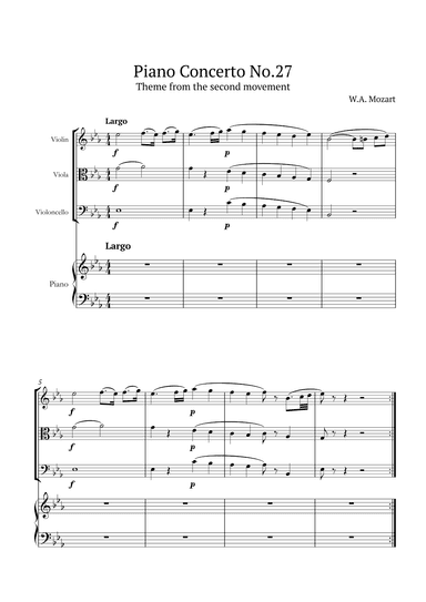 Piano Concerto No.27 (arr. André Nusa)