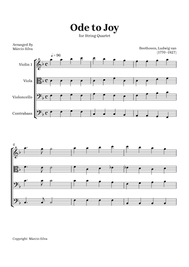 Ode to Joy (arr. Márcio Silva)