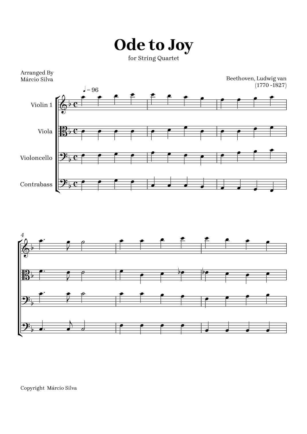 Ode to Joy (arr. Márcio Silva)