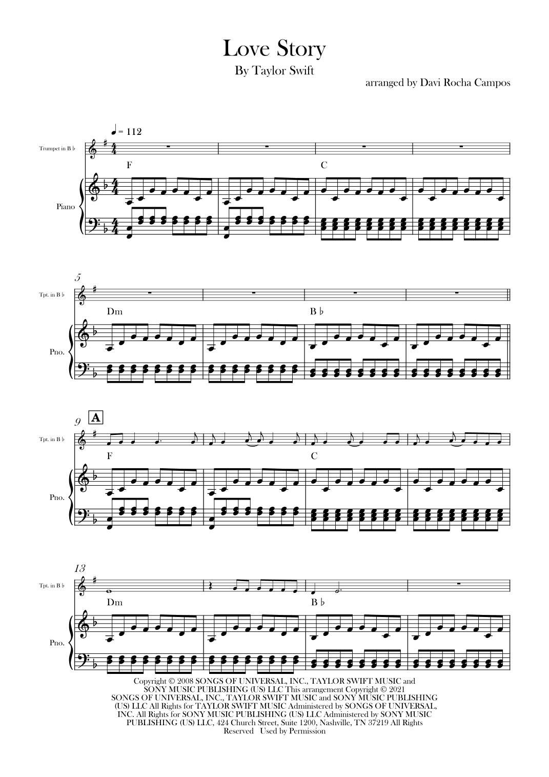 Love Story (arr. Davi Rocha Campos)