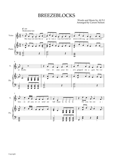 Breezeblocks (arr. cnelmoritz)