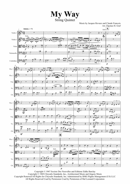 My Way (arr. Thomas H. Graf)